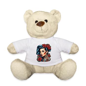Rockabilly / Pin-up Girl / Frauenpower / 50er - Teddy - Weiß - Vorne