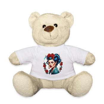Rockabilly / Pin-up Girl / Frauenpower / 50er - Teddy - Weiß - Vorne