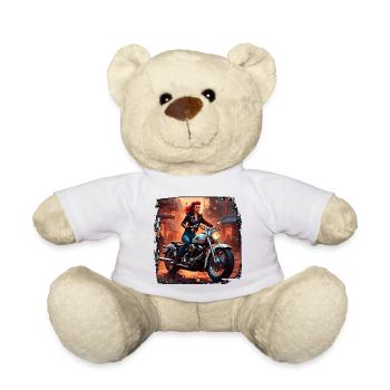 Motorrad Logo / Bike / Zweirad / Fahrzeug / Motors - Teddy - Weiß - Vorne