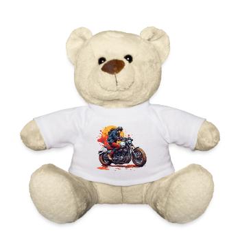 Motorrad Logo / Bike / Zweirad / Fahrzeug / Motors - Teddy - Weiß - Vorne
