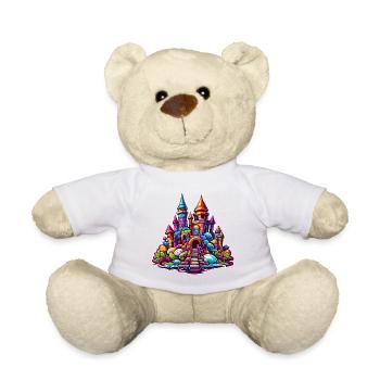 Sandcastle / Building / Playing / Castle / Holiday - Teddy Bear - white - Front