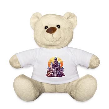 Sandcastle / Building / Playing / Castle / Holiday - Teddy Bear - white - Front