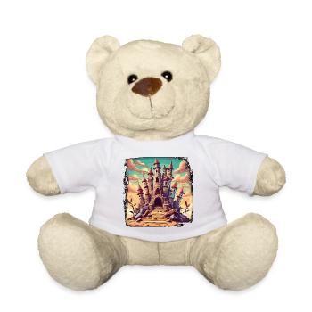 Sandcastle / Building / Playing / Castle / Holiday - Teddy Bear - white - Front