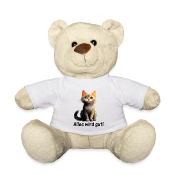 Tout ira bien ! ♥ EmotiCatz - Nounours - blanc - Devant