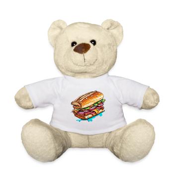 Sandwich / Sandwich / Nourriture / Épicerie - Nounours - blanc - Devant