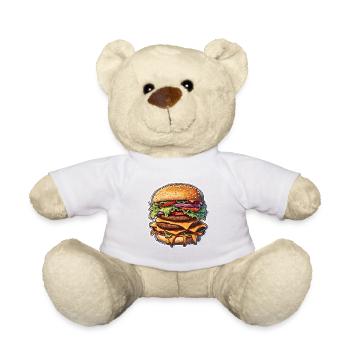 Burgers / Fast Food / Food / Buns / Beef - Teddy Bear - white - Front