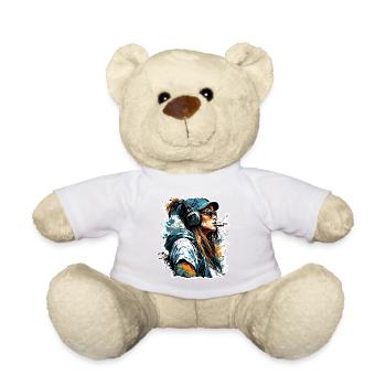 Rapper / Hip Hop / Song / Cool / Rhymes / Beat - Teddy Bear - white - Front