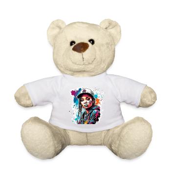 Rapper / Hip Hop / Song / Cool / Rhymes / Beat - Teddy Bear - white - Front