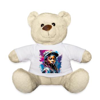 Rapper / Hip Hop / Song / Cool / Rhymes / Beat - Teddy Bear - white - Front