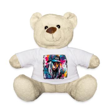 Rapper / Hip Hop / Song / Cool / Rhymes / Beat - Teddy Bear - white - Front