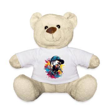 Rapper / Hip Hop / Song / Cool / Rhymes / Beat - Teddy Bear - white - Front