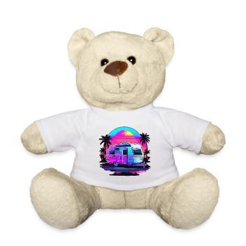 Camping-car / Camping-car / camping / Roadtrip / Voyage - Nounours - blanc - Devant
