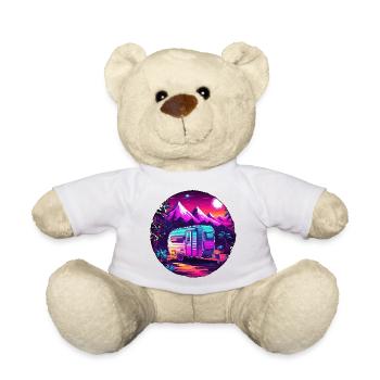 Camping-car / Camping-car / camping / Roadtrip / Voyage - Nounours - blanc - Devant