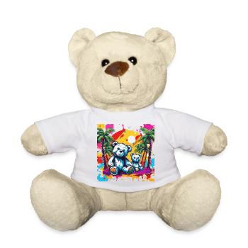 Ours en peluche / Peluche / Animal en peluche / Idée cadeau - Nounours - blanc - Devant
