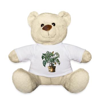Plante d’intérieur / Plante en pot / Décoration / Pot - Nounours - blanc - Devant