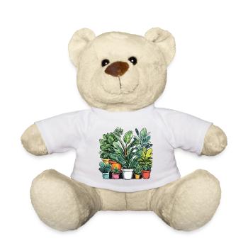 Plante d’intérieur / Plante en pot / Décoration / Pot - Nounours - blanc - Devant
