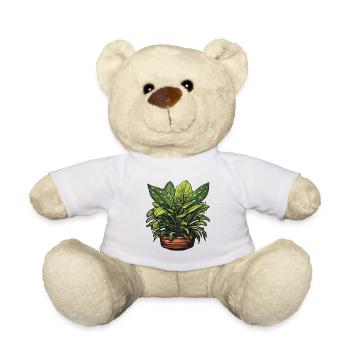 Plante d’intérieur / Plante en pot / Décoration / Pot - Nounours - blanc - Devant