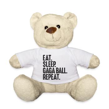 Eat. Sleep. Gaga Ball. Repeat. Dodgeball Gagaball - Teddy Bear - white - Front