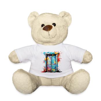 Door / Entrance / Lock / Gate / Front Door / Design - Teddy Bear - white - Front
