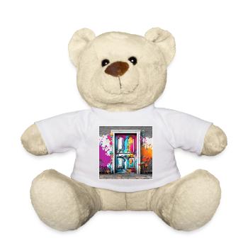 Door / Entrance / Lock / Gate / Front Door / Design - Teddy Bear - white - Front