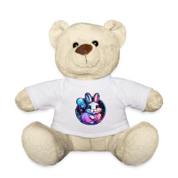 Animal in Soap Bubble / Childlike / Cute / Bunny - Teddy Bear - white - Front