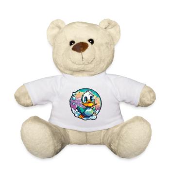 Animal in Soap Bubble / Childlike / Cute / Duck - Teddy Bear - white - Front