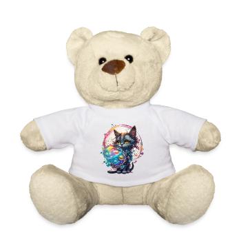 Animal in soap bubble / childlike / cute /mouse - Teddy Bear - white - Front