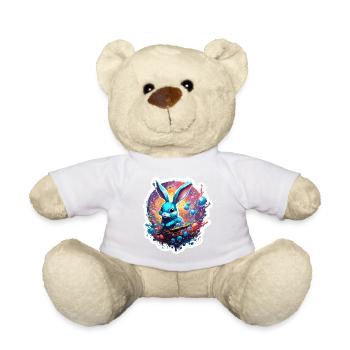 Animal in Soap Bubble / Childlike / Cute / Bunny - Teddy Bear - white - Front