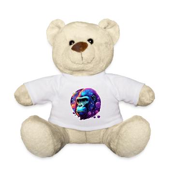 Animal in soap bubble / childlike / cute / gorilla - Teddy Bear - white - Front