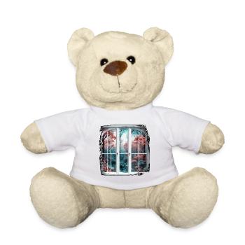 Window in the Forest / Trees / View / Wilderness - Teddy Bear - white - Front