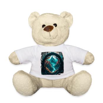 Window in the Forest / Trees / View / Wilderness - Teddy Bear - white - Front