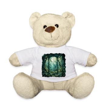 Window in the Forest / Trees / View / Wilderness - Teddy Bear - white - Front