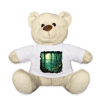 Window in the Forest / Trees / View / Wilderness - Teddy Bear - white - Front
