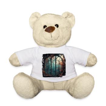 Window in the Forest / Trees / View / Wilderness - Teddy Bear - white - Front