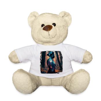 Silhouette / Wald / Porträt / Bäume / Person - Teddy - Weiß - Vorne