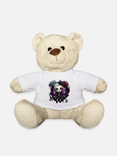Horror Puppe / Halloween / gruselig / düster - Teddy - Weiß