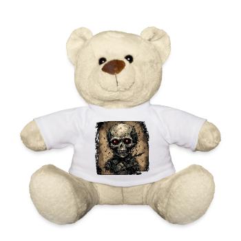 Horror Puppe / Halloween / gruselig / düster - Teddy - Weiß - Vorne