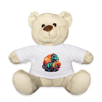 Dinosaure / Animal / Préhistorique / Reptile / Garçons - Nounours - blanc - Devant