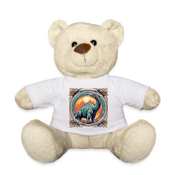 Dinosaure / Animal / Préhistorique / Reptile / Garçons - Nounours - blanc - Devant