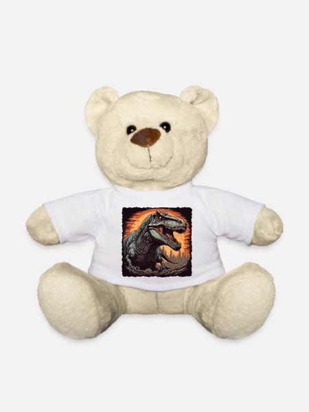 Dinosaurier / Tier / Urzeit / Reptil / Jungs - Teddy - Weiß