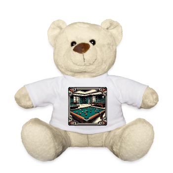 Billard / Boule de billard / 8 boules / billard / Kö - Nounours - blanc - Devant