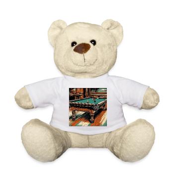 Billard / Boule de billard / 8 boules / billard / Kö - Nounours - blanc - Devant