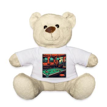 Billard / Boule de billard / 8 boules / billard / Kö - Nounours - blanc - Devant