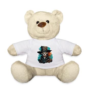Épouvantail / Ouvrier de la moisson / Champ de maïs / Champ - Nounours - blanc - Devant