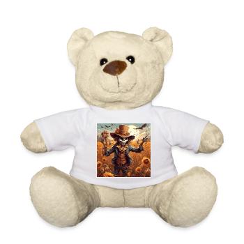 Épouvantail / Ouvrier de la moisson / Champ de maïs / Champ - Nounours - blanc - Devant