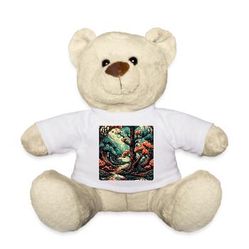 Forest / Psychedelic / Trees / Wilderness / Goa - Teddy Bear - white - Front