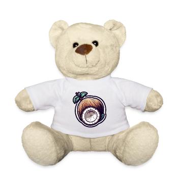 Kokosnuss / Drink / Exotisch / Tropisch / Palme - Teddy - Weiß - Vorne