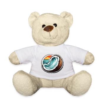 Kokosnuss / Drink / Exotisch / Tropisch / Palme - Teddy - Weiß - Vorne