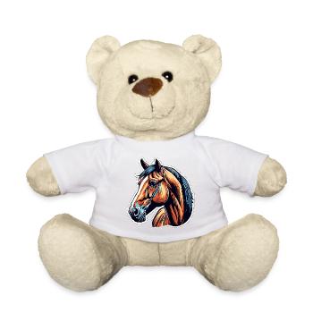 Pony / Horse / Animal / Riding / Mane - Teddy Bear - white - Front