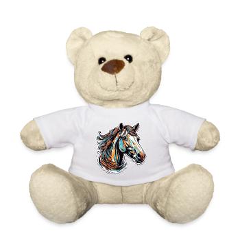 Poney / Cheval / Animal / Équitation / Crinière - Nounours - blanc - Devant